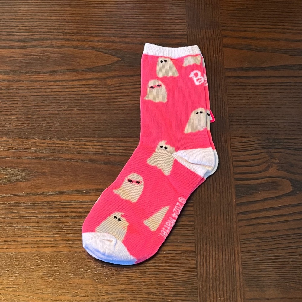 Barbie Halloween Socks Set of 3 Ghost Pumpkin Pink Purple Girls Size 9-2.5 NEW - Picture 3 of 15